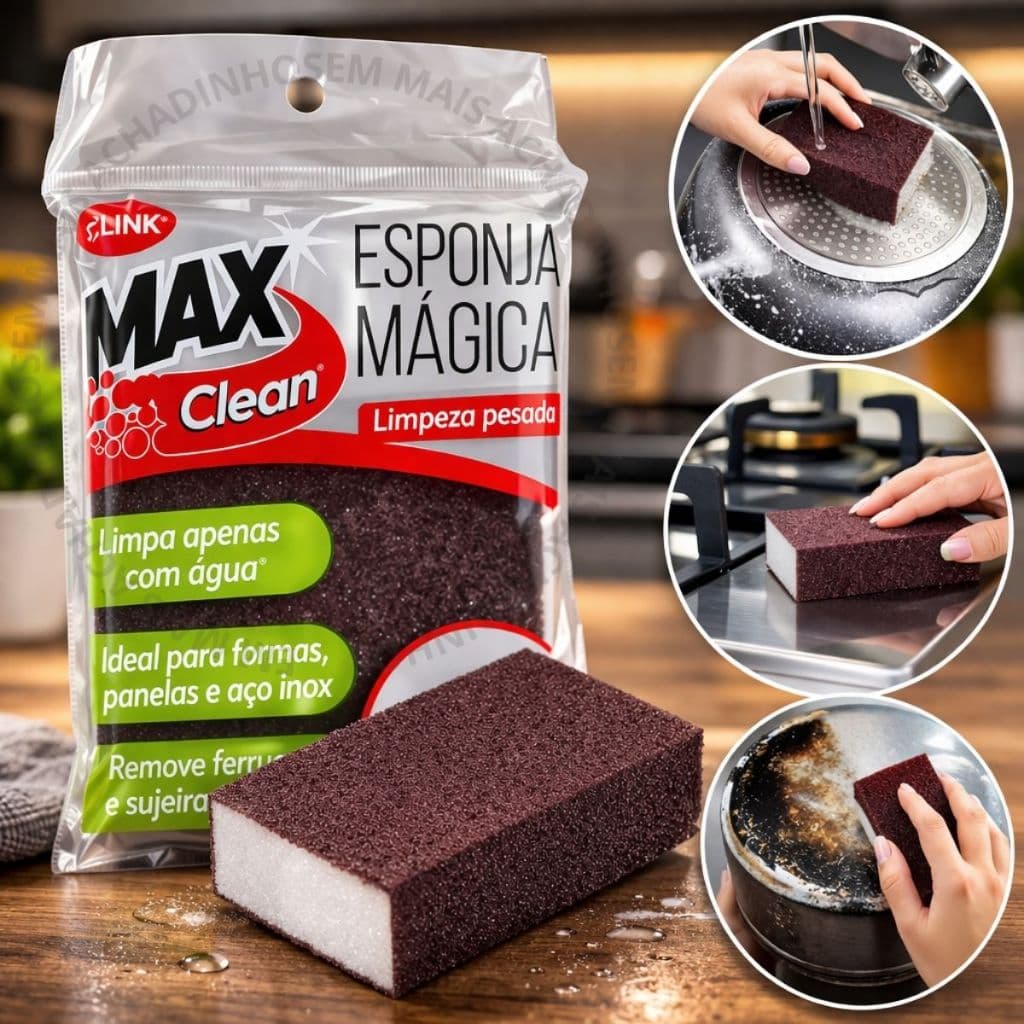 Kit 3 6 10 Esponja Mágica Tira Ferrugem Risco para Forno Panela Inox Limpeza Pesada