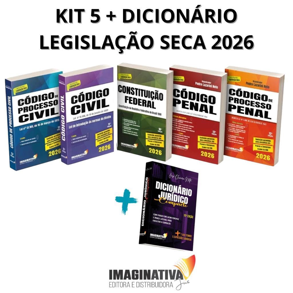 Constituição Federal + Código Civil + CPC + Código Penal + CPP + Dicionário Jurídico 2026