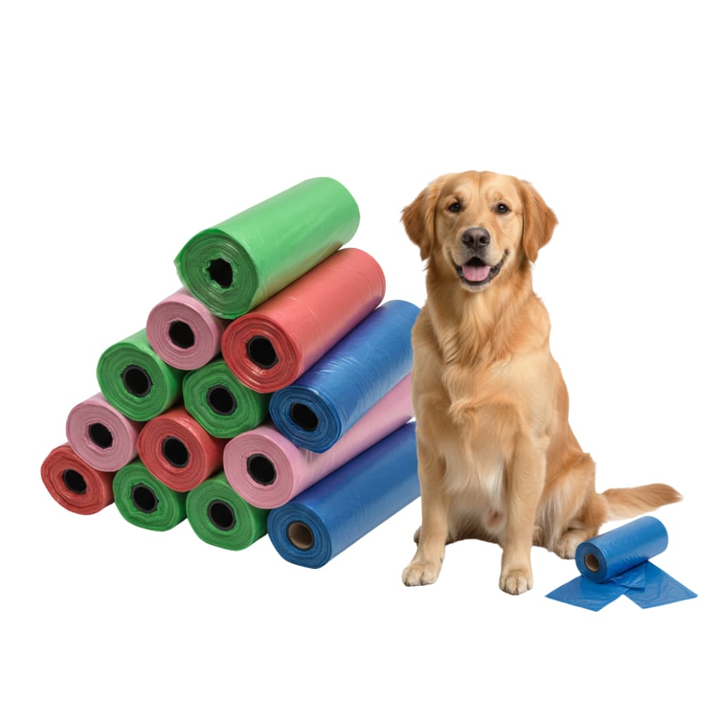 Kit 12 ou 24 Rolos Refil Cata Caca Coco (180 ou 360 Sacos) Rolinho Saquinho Sacolas de Lixo Cachorro Pet