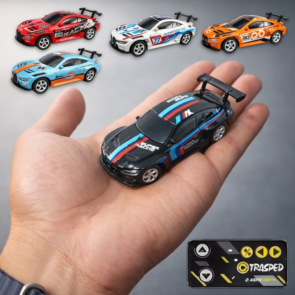 Carro de Controle Remoto Drift Recarregável Alta Velocidade para Crianças Brinquedo Carrinho Metal