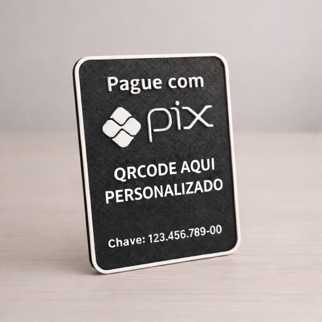 Placa Pix Personalizada Vendas | Para Comércios e Balcões Lojas