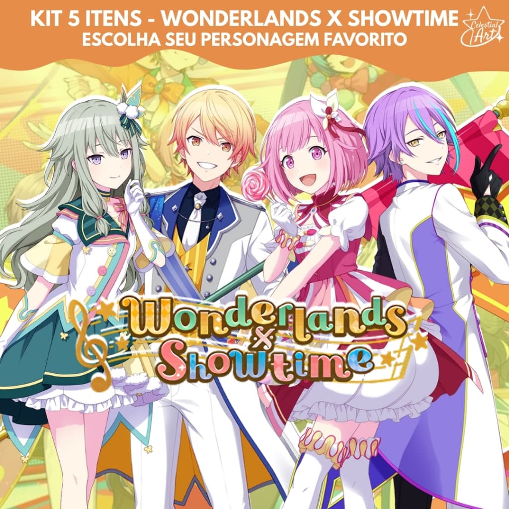 Kit Fã 5 Itens - Wonderlands x Showtime (WxS) [PROJECT SEKAI] (Escolha Seu Personagem Favorito)
