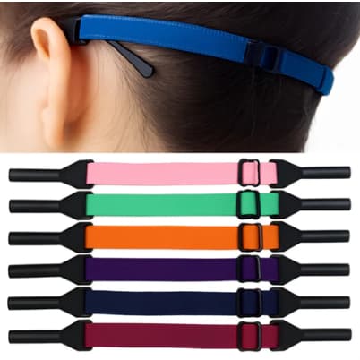 Cordão elástico com silicone para óculos / Esporte / Suporte / Segurança / Estilo