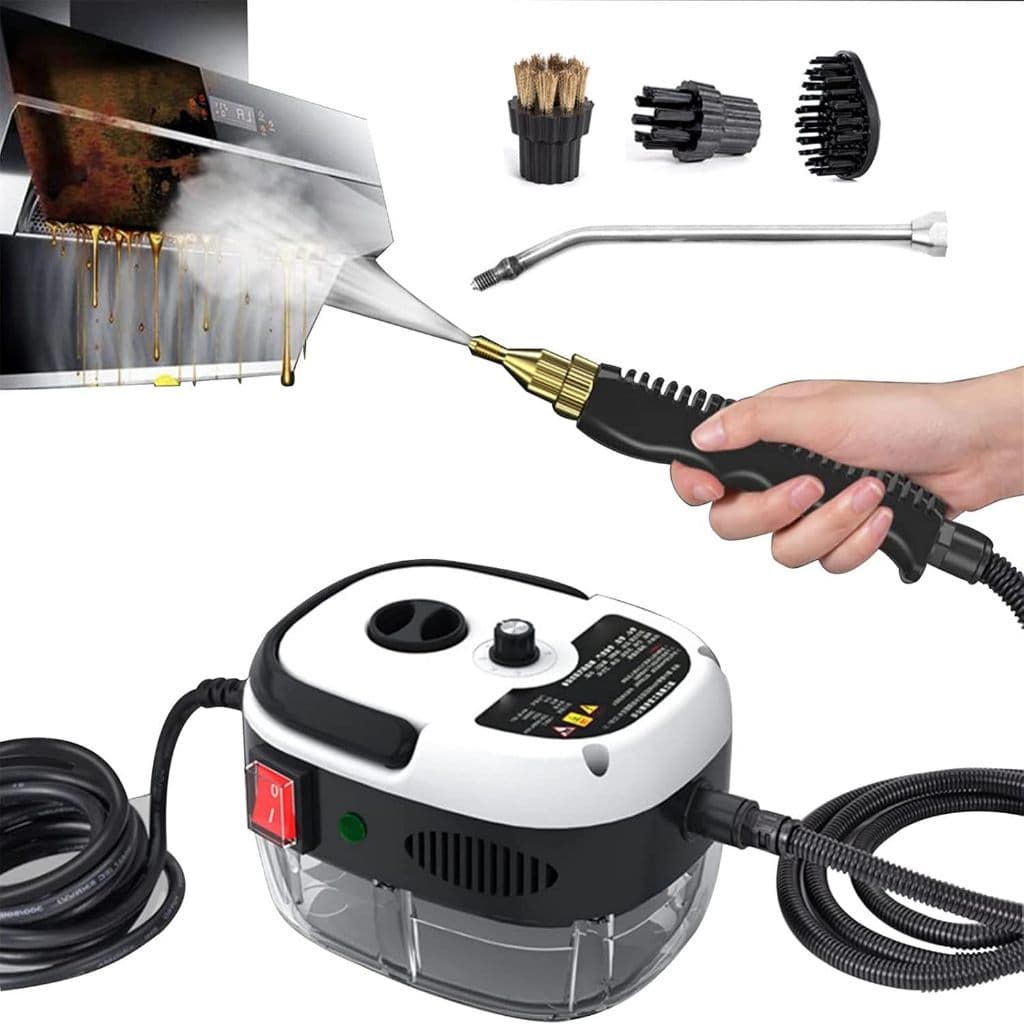 Máquina de Limpeza a Vapor 2500W com 3 Escovas 220v– Remove Gordura Pesada em Cozinha e Banheiro