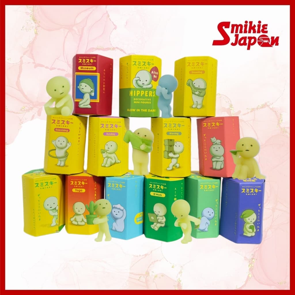 SMISKI Blind Box 1pcs Random Style | Hippers Bed Museum Exercising Yoga Cheer Living Moving Toilet Dressing Work Series1