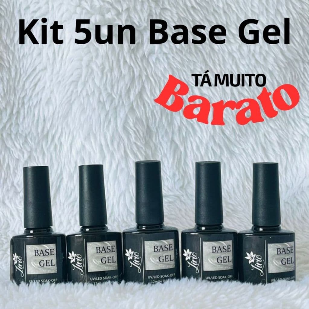 Kit Base Gel e Top Coat Unhas Lírio Soak Off Uv/led Preço Mais Barato da Shopee