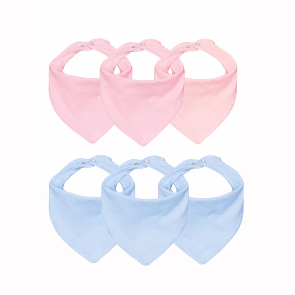 Kit C/3 Babador Bandana de Bebê 100% Algodão 23cm x 18cm