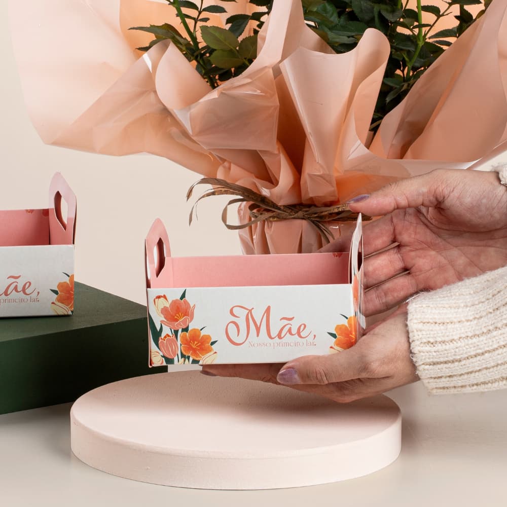 Embalagem Dia das Mães - Caixa Mini Caixote para Presentes e Lembrancinhas (05~15 uni.)