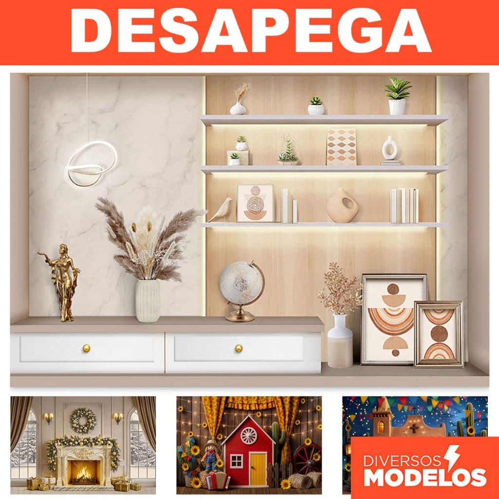 Fundo Fotográfico Cenário Vários Modelos Em Tecido 220x150 - Desapega