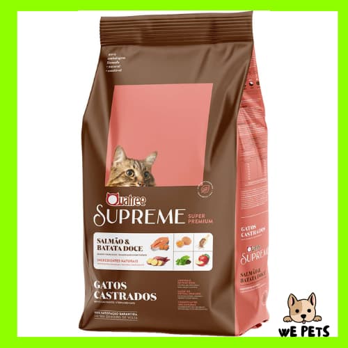 Ração 10,1kg Quatree Supreme para Gato Castrado Salmão e batata doce