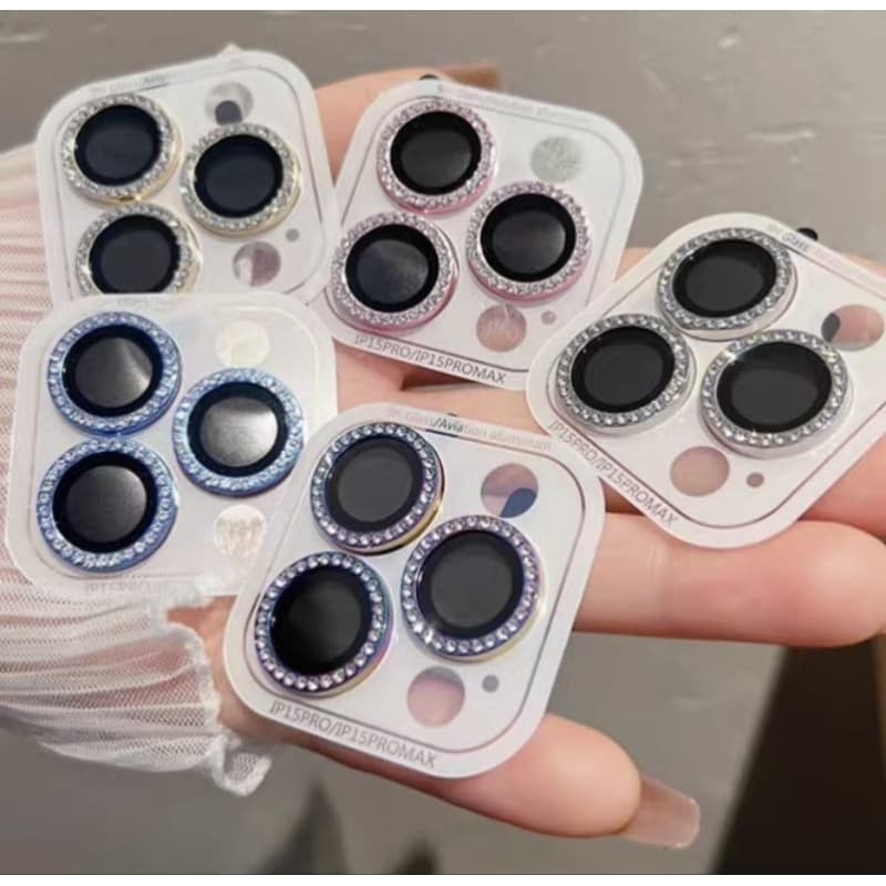 Protetor de lente de celular em formato de diamante