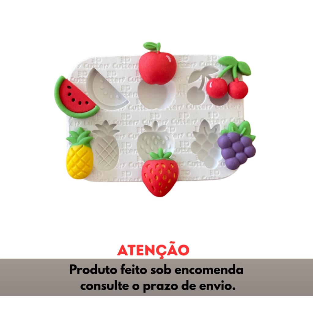Molde de Silicone para Artesanato - Frutas