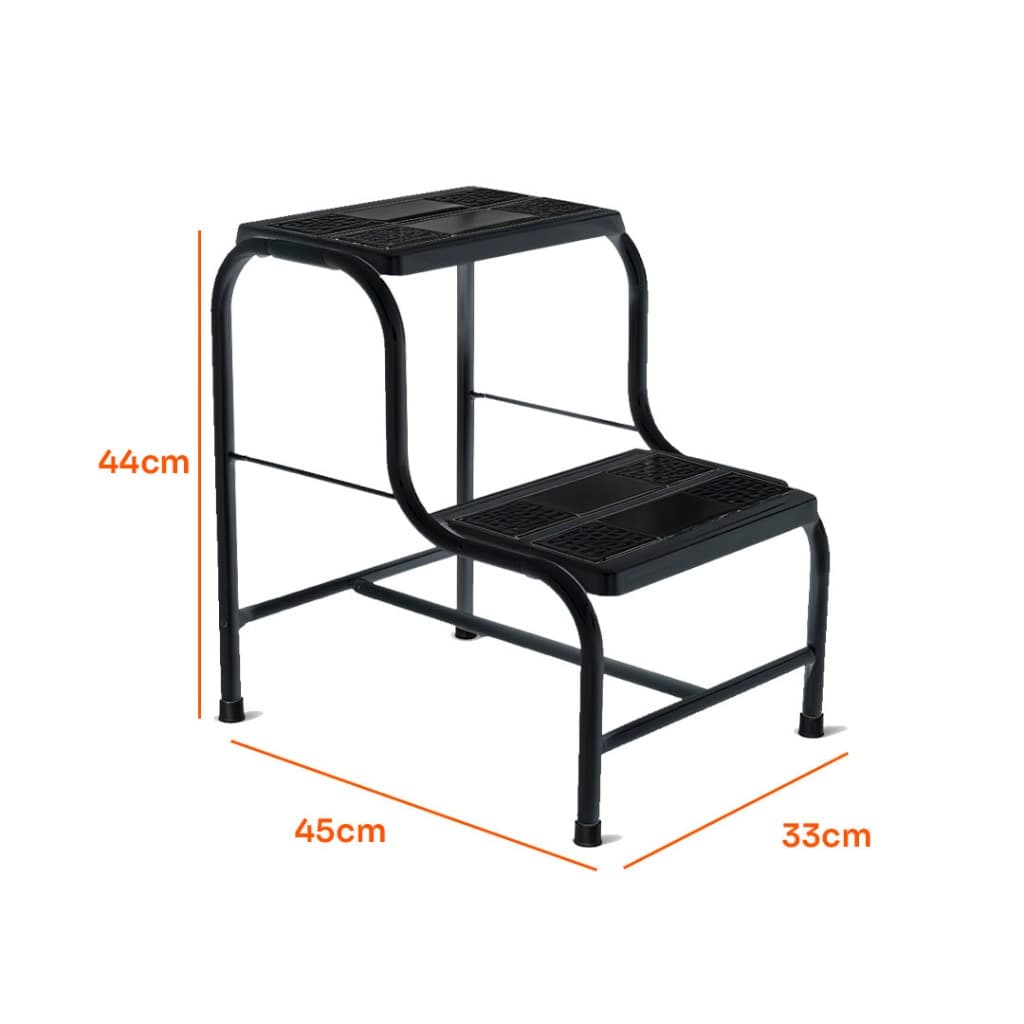 Escada Escadinha Aço 02 Degraus Maca Depilação Estética Hospitalar