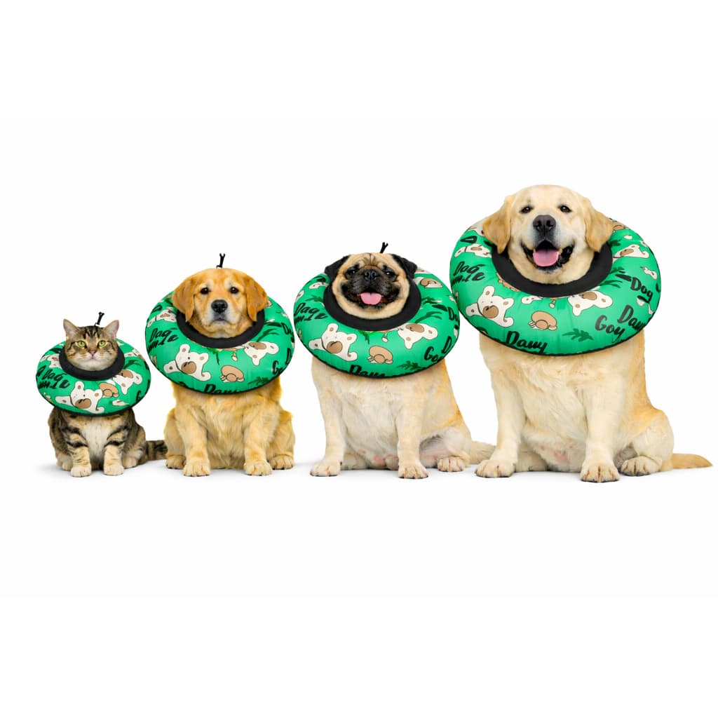 COLAR ELIZABETANO ALMOFADADO CONFORTAVEL FOFINHO DOG LAWN PARA GATOS E CAES