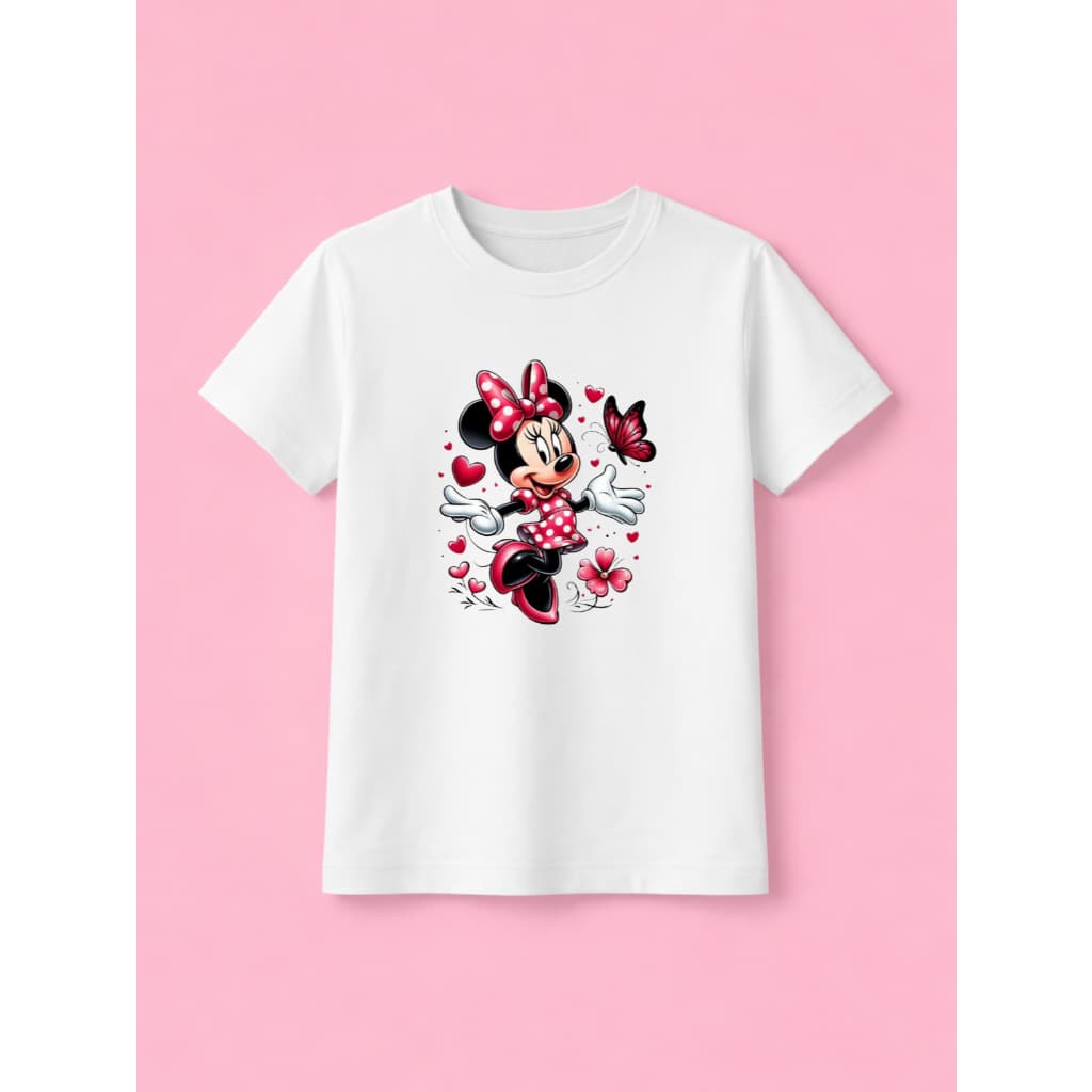 Camiseta Infantil Menina Minie CAMISETA OU CROPPED Juvenil Minnie Manga Curta Kids Sublimação