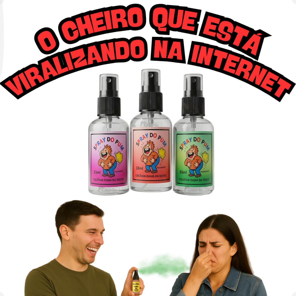 Spray Peido Cheiro De Pum Fedido Fedorento Engraçado Trolagem Pegadinha Fedo Kit Pronta Entrega