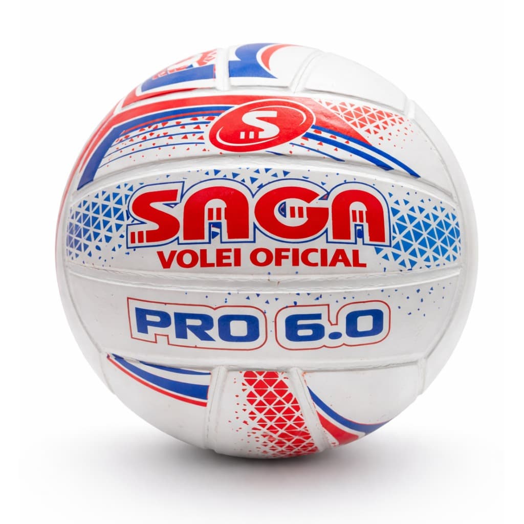Bola de Vôlei Saga Pro 6.0 Oficial Profissional Quadra e Areia Macia 18 Gomos Resistente Treino Vôlei de Praia Original