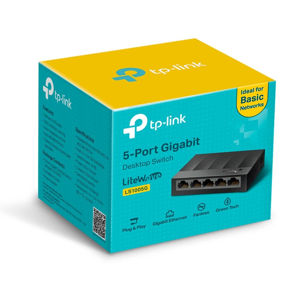 Switch Hub Ls1005g 5 Portas Tp-link Gigabit 10/100/1000