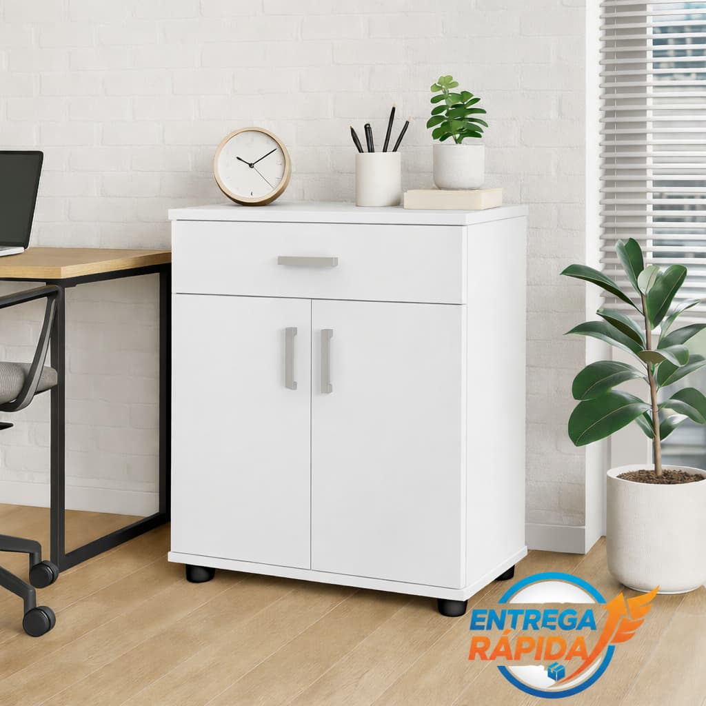 Armario de Cozinha Balcão Multiuso Organizador Mell 2 Portas 1Gaveta