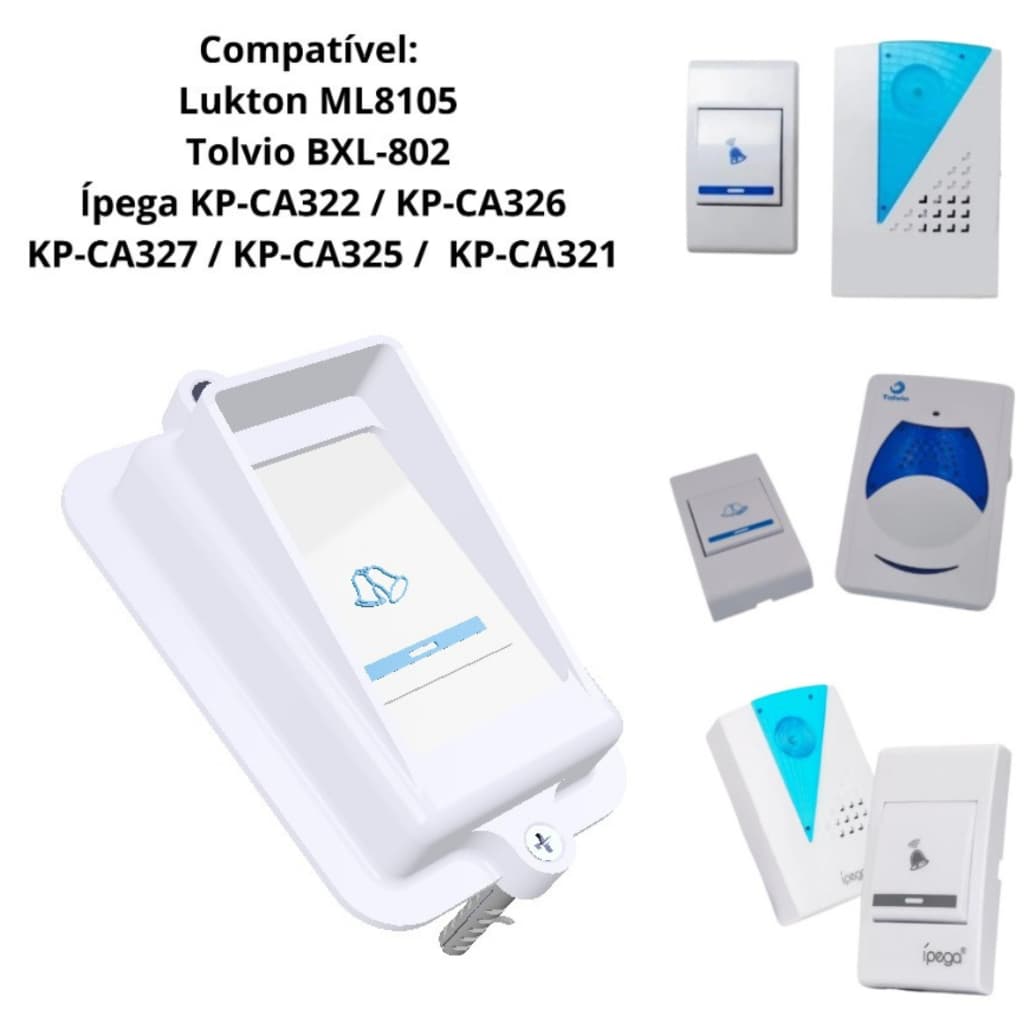 Proteção / Protetor Roubo Chuva para Campainha Eletrônica - Lukton, Tolvio, Ipega, Canj.gg, Bommax