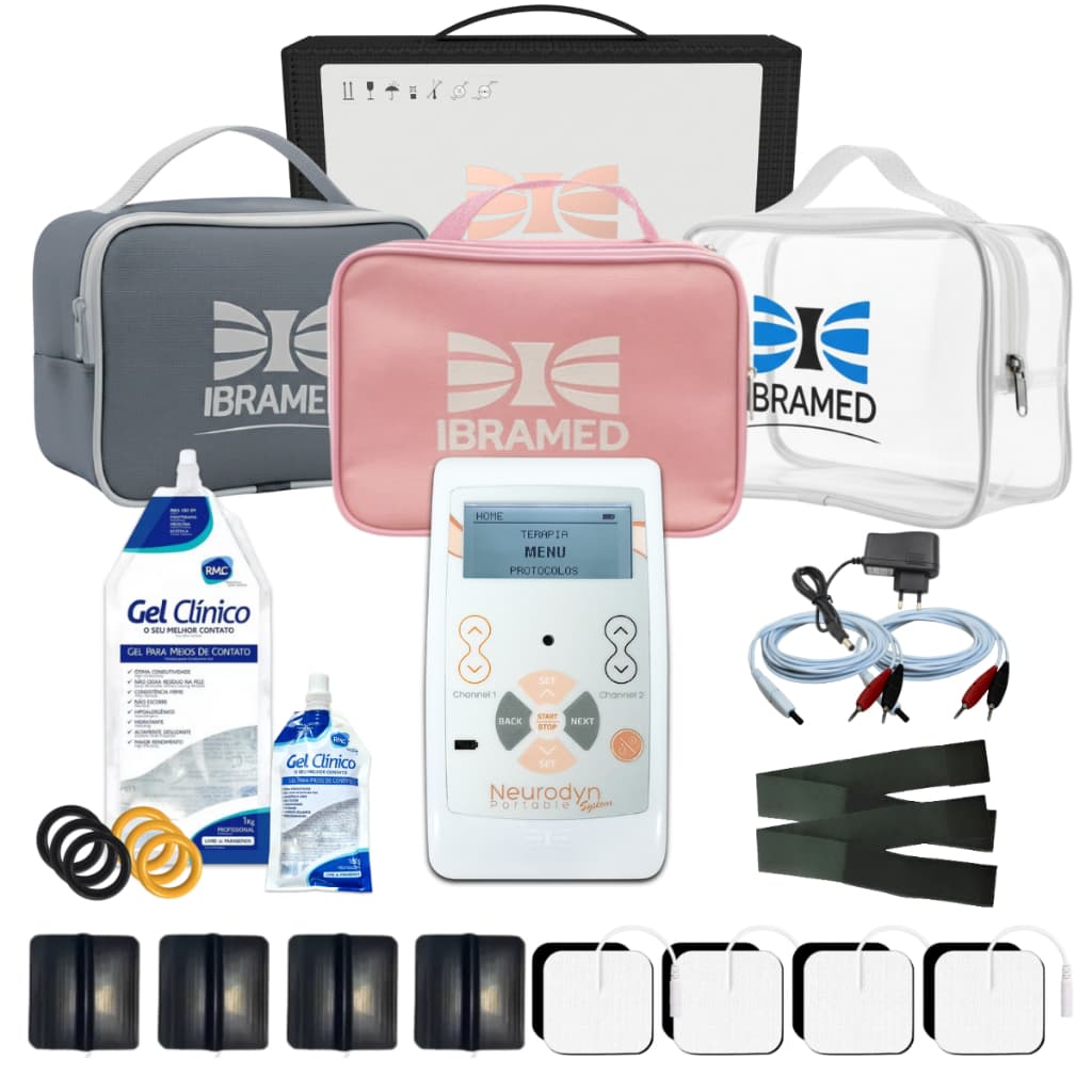 Neurodyn Portable System 5 Correntes Com Brindes - Eletroestimulação Ibramed TENS FES RUSSA e Aussie