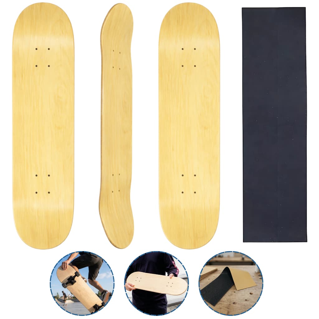 Shape de Skate Profissional Marfim Liso Com Lixa Emborrachada Sem Limitação de Peso