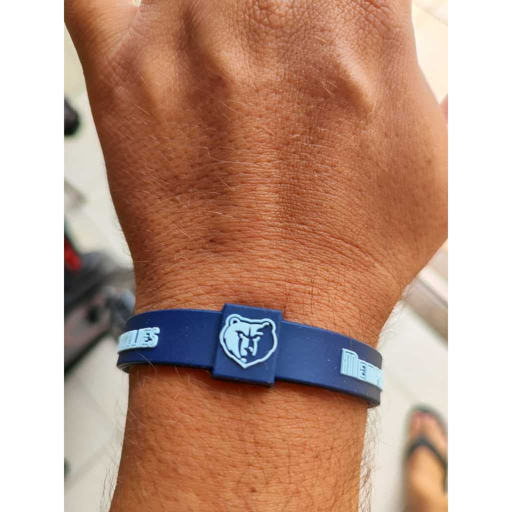 Pulseira de Silicone Memphis Grizzlies NBA Ajustável 20cm 🏀🐻🔥