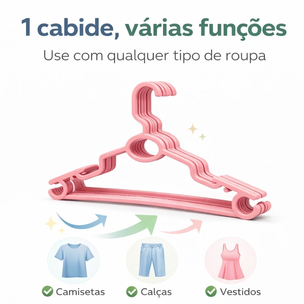 Kit Cabides Branco Infantil Bebe Plastico Reforçado