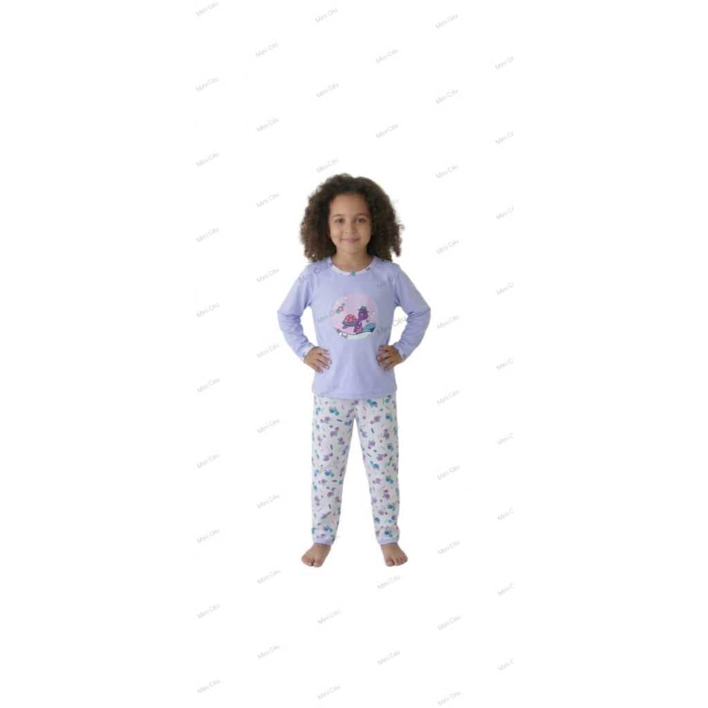 Pijama Infantil e Juvenil Inverno Tecido 100% Algodão Várias Cores e Estampas