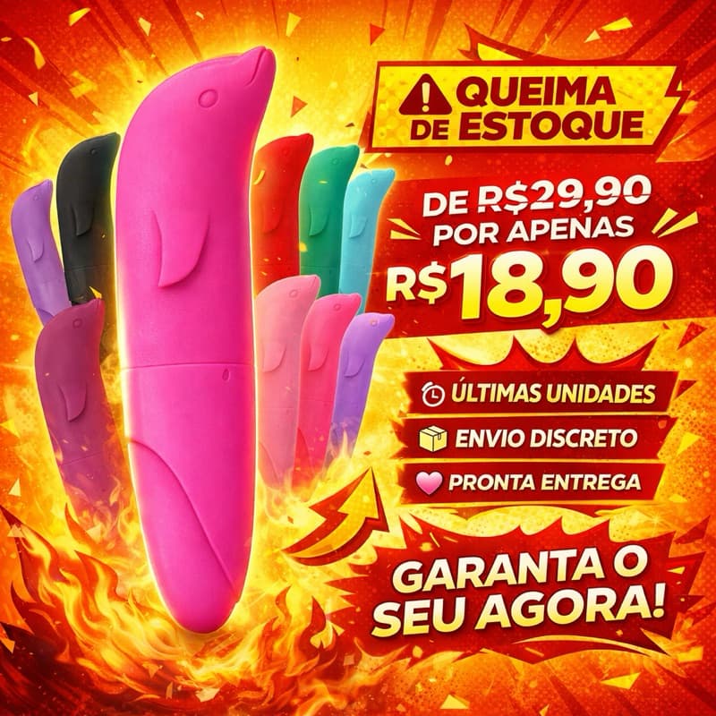 Massageador Golfinho Silencioso | Toque Macio | Envio Discreto | Leve 2 por 39,90