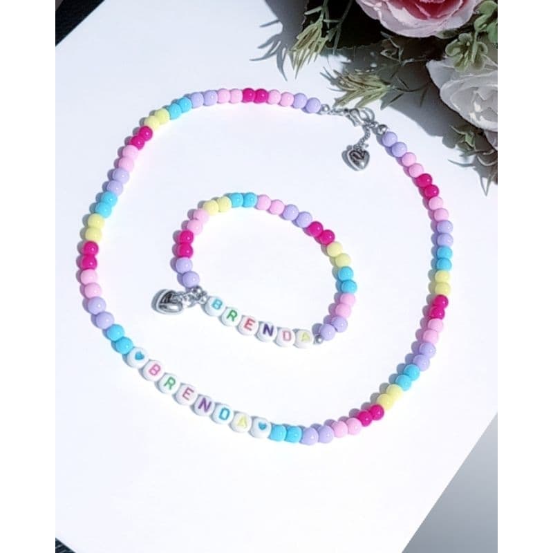 Colar + Pulseira Personalizados de miçangas