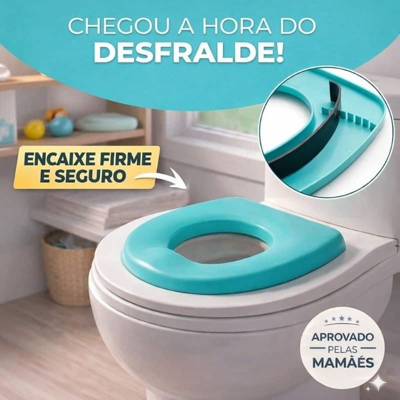 Assento Redutor Infantil com Trava Ajustável para Vaso Sanitário - Desfralde Fácil e Seguro