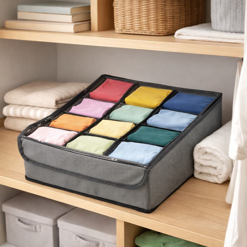 Caixa Colmeia Organizadora de Gaveta TNT Premium Multiuso Anti-Poeira p/ Guarda Roupas