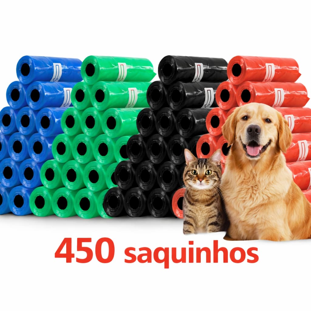 Saco Cata Caca Coco 450 Saquinhos Para Pet Higiênico Biodegradável