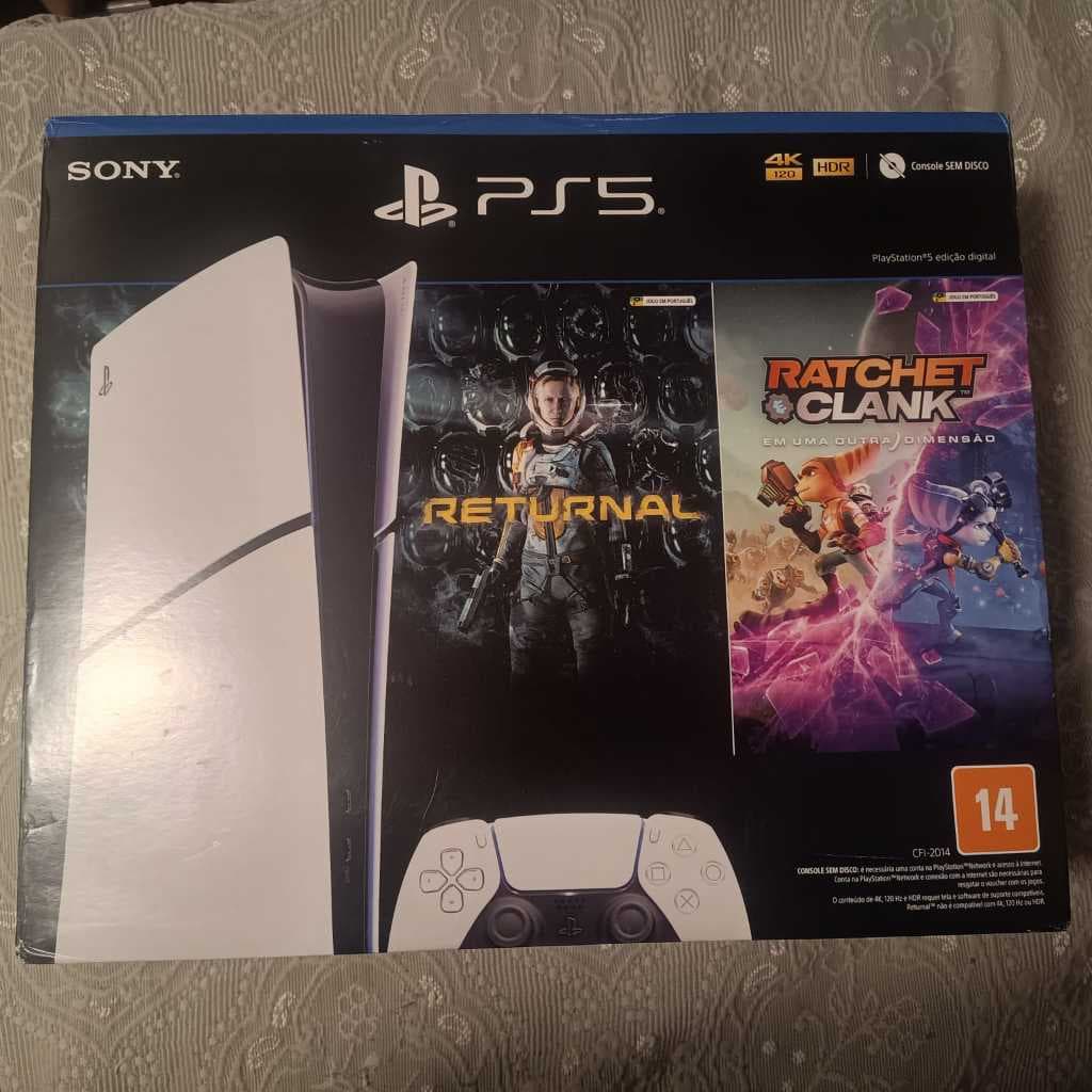 Caixa de PS5 Edição Returnal + Ratchet e Clank