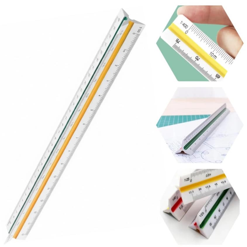 Régua Escalímetro N2 30cm Triangular em Plástico – Precisão e Versatilidade para seus Projetos