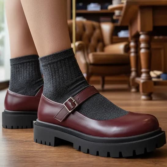 Sapato Mary Jane Tratorado Sapatilha Boneca Confortavel Social