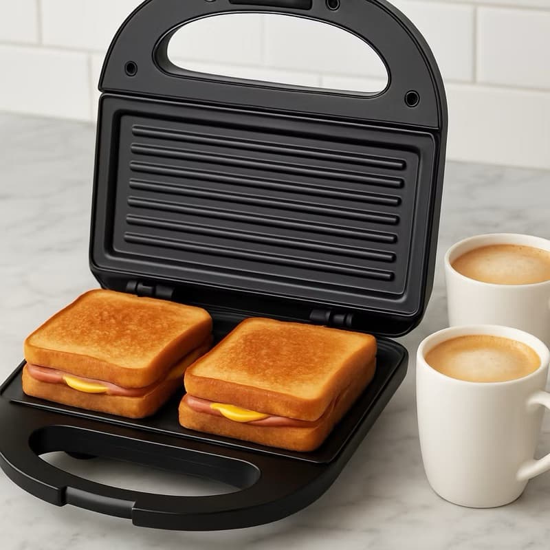 Sanduicheira e Grill Elétrico 750W Black SA 127 ou 220V-AGRATTO