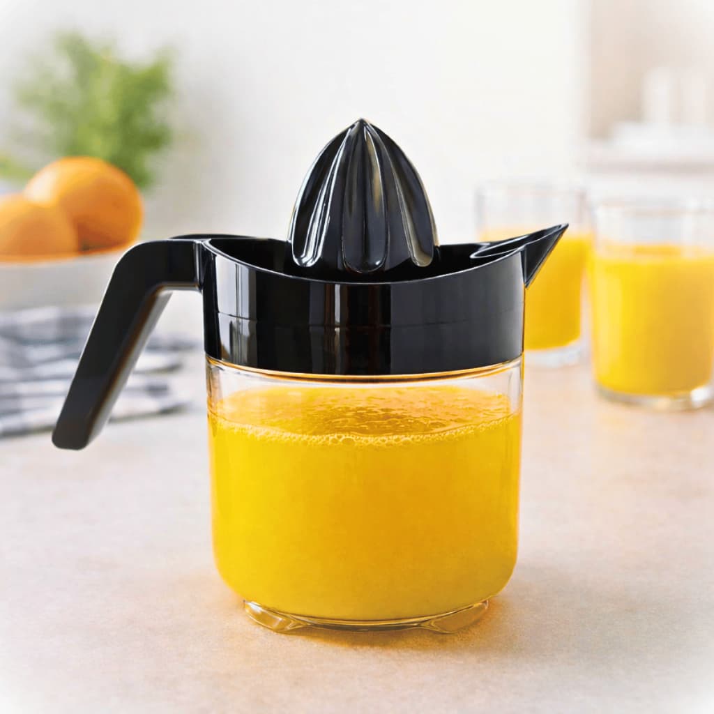 Espremedor de Fruta Laranja Limão Jarra de Suco Manual 600ml Plástico