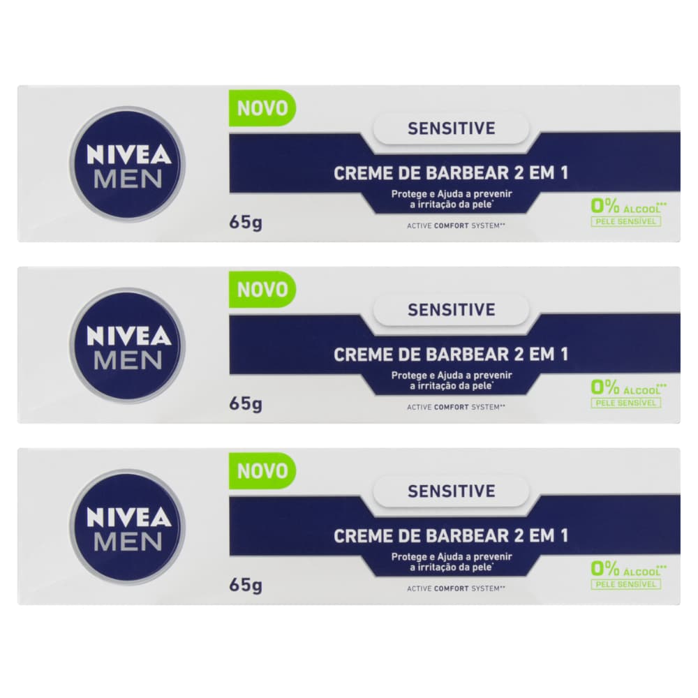 Creme de Barbear Sensitive 65g | Nivea Men