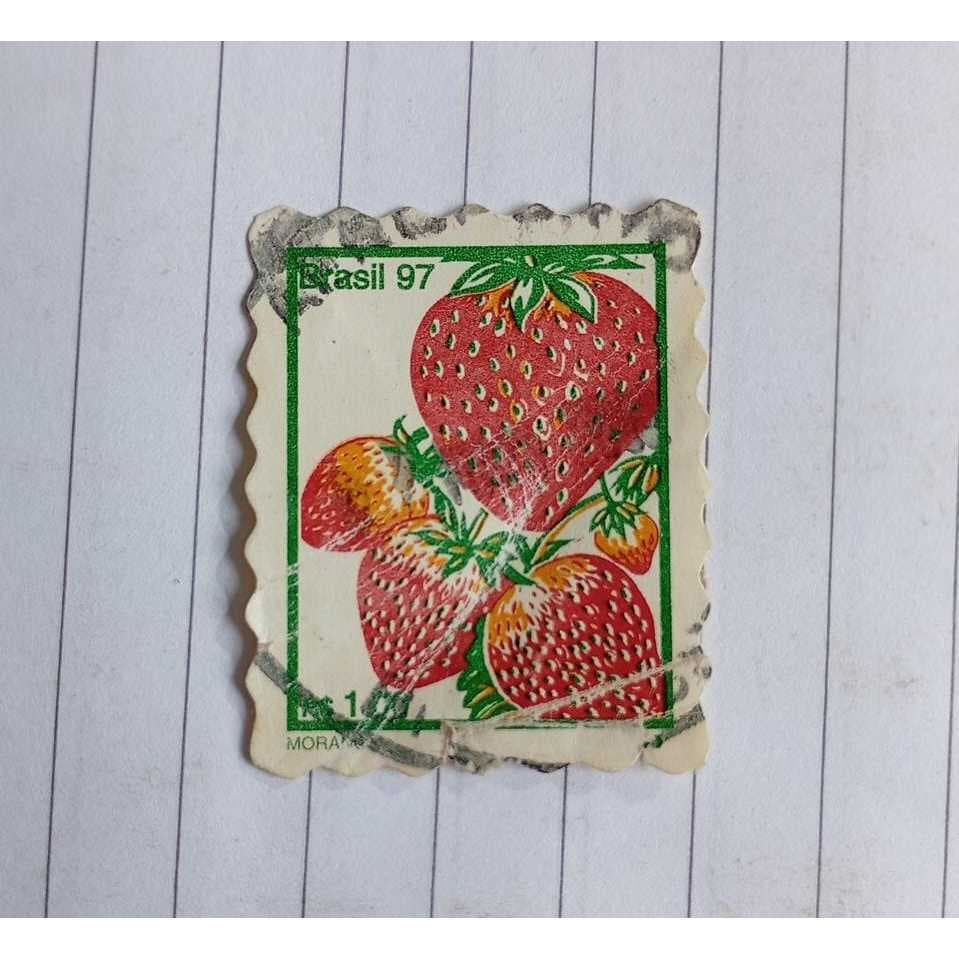 Selo Postal do Brasil – Morango – Série de Frutas (1997)