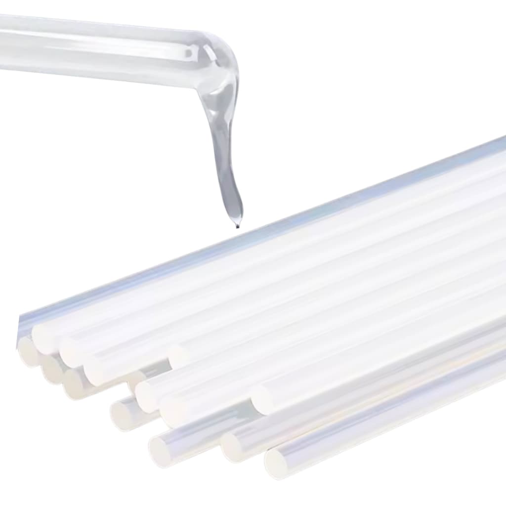 Bastão Cola Quente Transparente 7mm 10 unidades