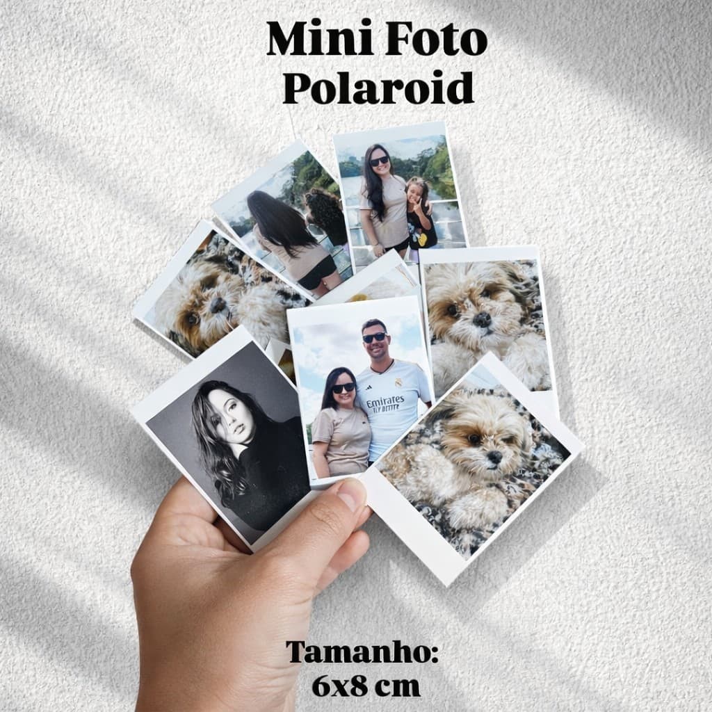 Mini Fotos Personalizadas 6x8cm Impressão Alta Qualidade para Presentes, Murais, Álbuns e Lembrancinhas