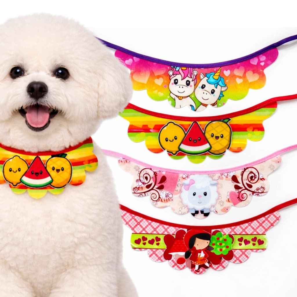 Gargantilha Pet Fêmea Cetim p/ Banho e Tosa 10, 30 ou 50 Unidades Pet Shop Tamanho Único