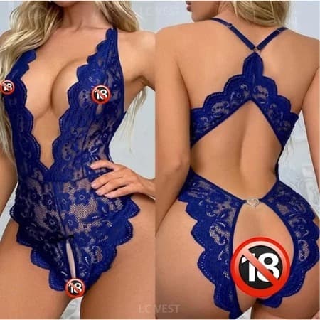 Conjunto Presentinho Lingerie Feminina Body Sexy com Aberturas