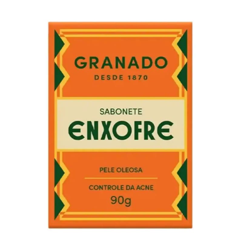 SABONETE BARRA ENXOFRE 90G GRANADO 1 OU 2 UNIDADES
