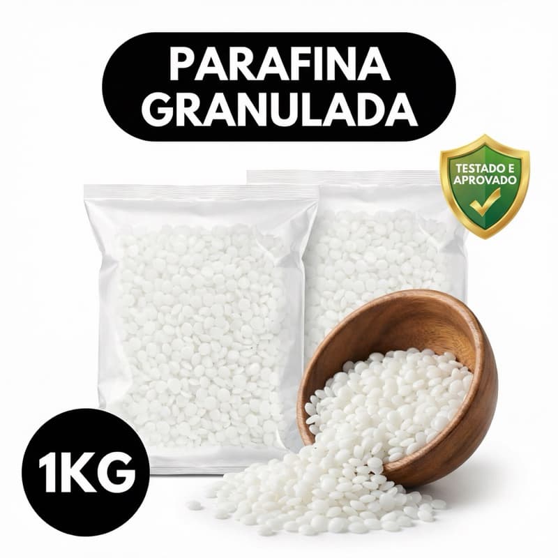 1 kg Parafina Pura - Parafina Lentilhada Granulada