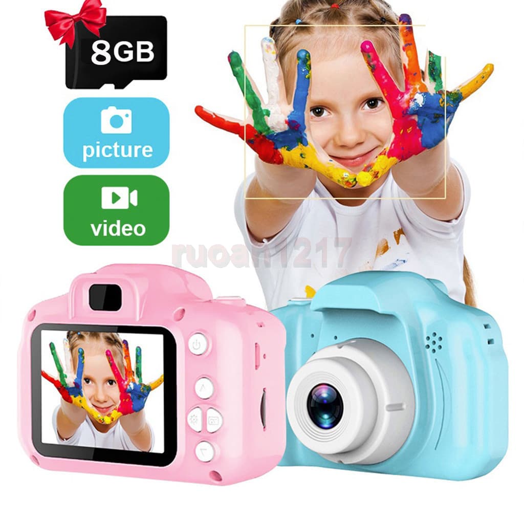 GL&DD Mini Câmera Digital Infantil/Recarregável/À Prova De Choque/Vídeo Para Crianças/8 Milhões De Lançamento De Criança
