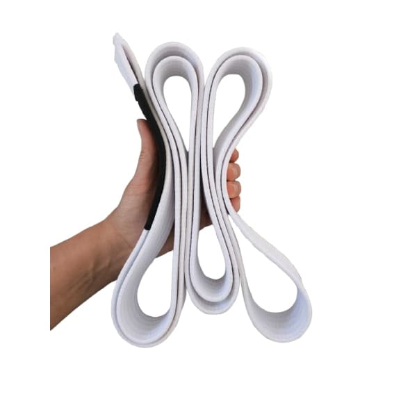 Faixa Branca Jiu Jitsu Adulto Tradicional Ponta Preta