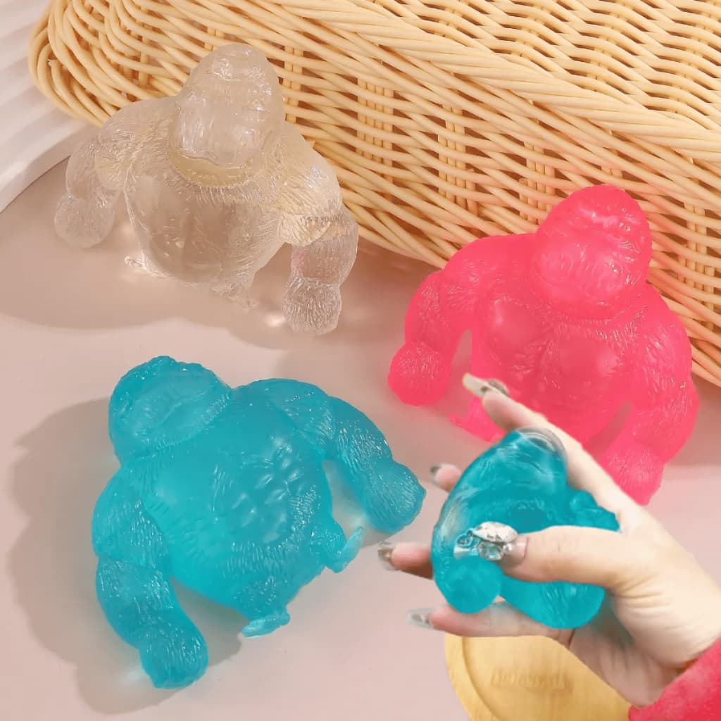 Squishy Gorila Tabe Antiestresse Macio Estica Brinquedo Menino Menina Tiktok